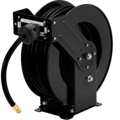 Steel Hose Reel, Air Hose, Dual Arm, 15m of 3/8" Hose, 1/4" Fittings